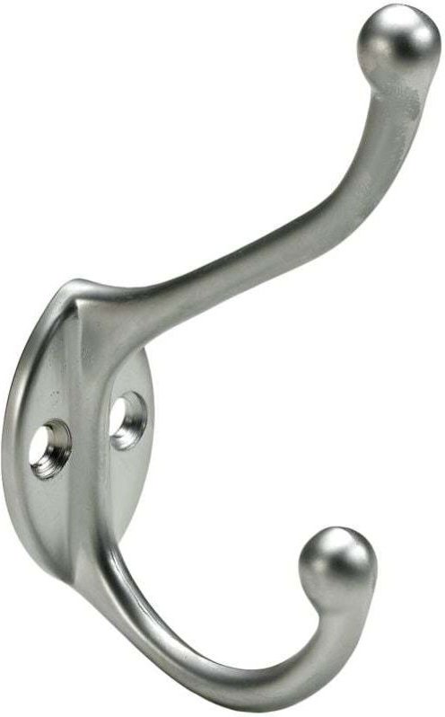 Hettich - Hut- und Mantelhaken 9 x 2,5 x 5,8 cm Aluminium-Optik - 1 Stück Haken