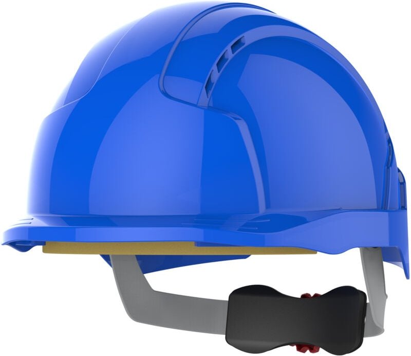 Belüfteter Sicherheitshelm mit Mikrovisier EVOLite Blau