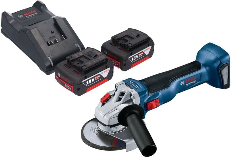 Thumbnail - Bosch gws 18V-10 Professional Akku Winkelschleifer 18 v 125 mm Brushless + 2x Akku 5,0 Ah + Ladegerät