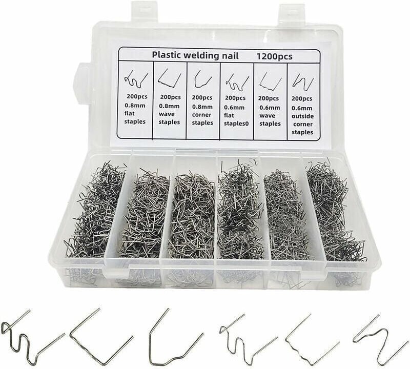 Auto-Kunststoff-Reparatur-Heißklammern für Auto-Stoßstangen-Kunststoff-Schweißreparatur, 1200 Stück