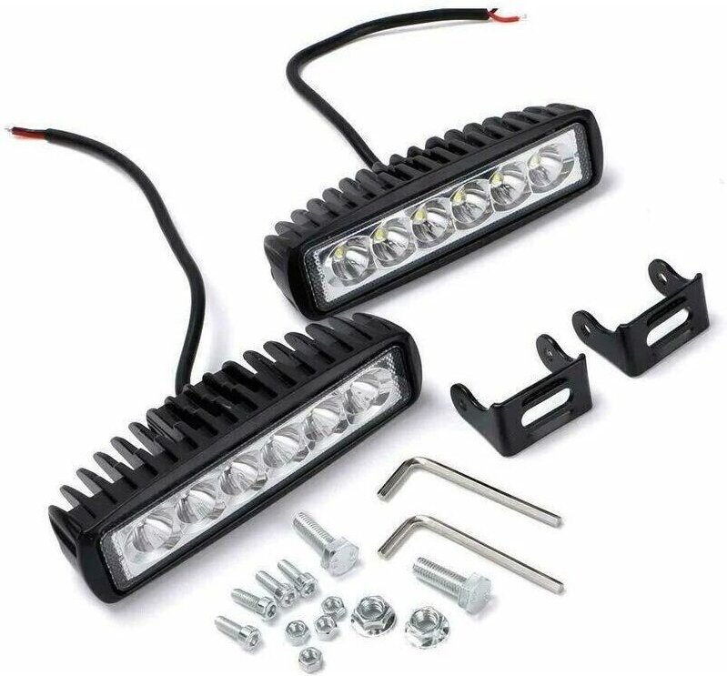 LED-Scheinwerfer, 12 v, 2 Stück, 18 w, 16 cm, Spot-Projektor, Arbeitslicht, LED-Scheinwerfer mit großer Reichweite, LED-...