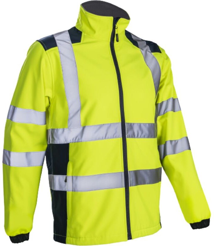 Hochsichtbare Softshell-Arbeitsjacke KANPA – Neon-Gelb L – 48/50