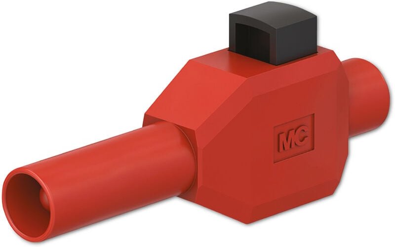 STÄUBLI Sicherheitsklemmsteckeradapter, 22.3007-22, 4 mm , rot, 600 V, CAT II, 10 A