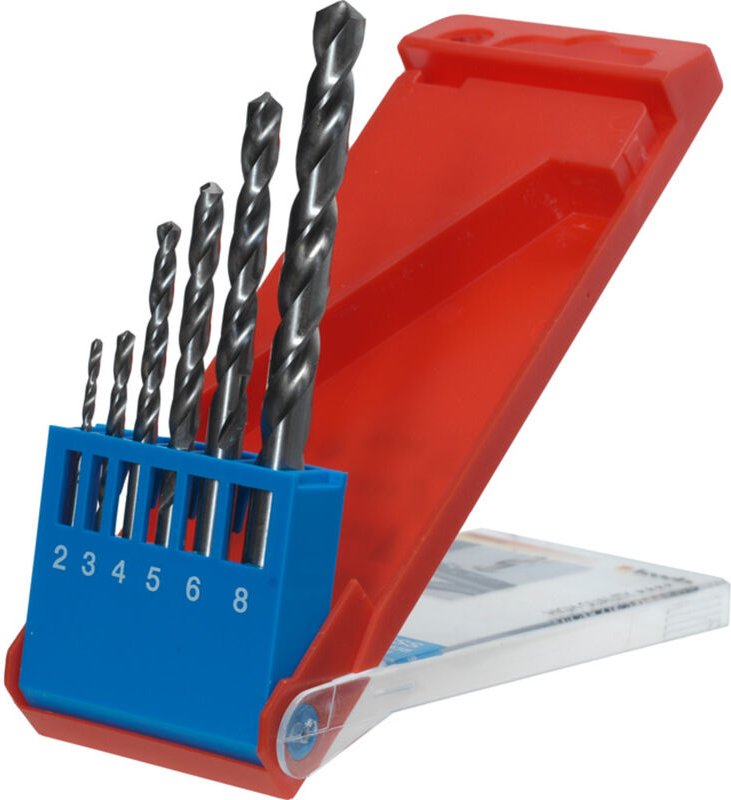 205540 hss Metall-Spiralbohrer-Set 6teilig 2 mm, 3 mm, 4 mm, 5 mm, 6 mm, 8 mm din 338 Zylinder - KWB