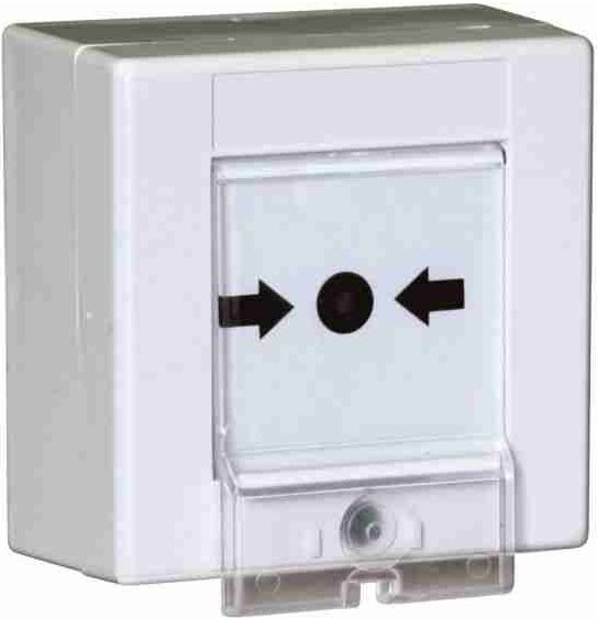 2495 CSA glasbruch-drucktaster IP54 weiss