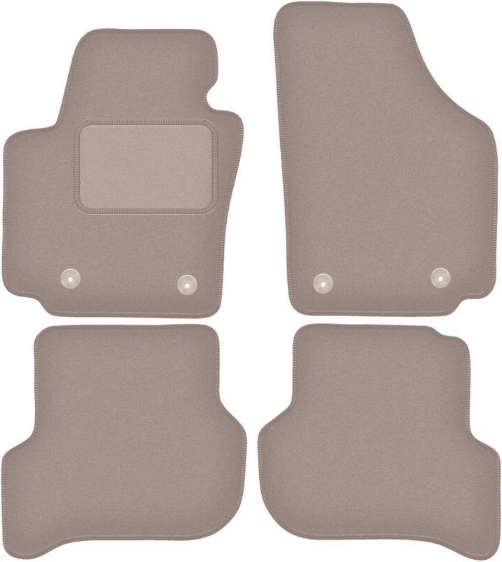 Beige Veloursmatten für: Seat Altea XL Minivan (2006-08.2008)