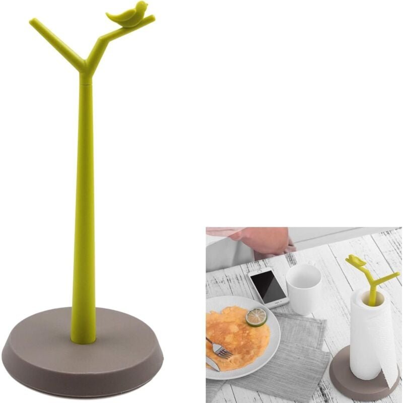 Küchenrollenhalter – Papierhandtuchhalter für die Arbeitsplatte, freistehend, vertikaler Papierhandtuchhalter mit rutsch...