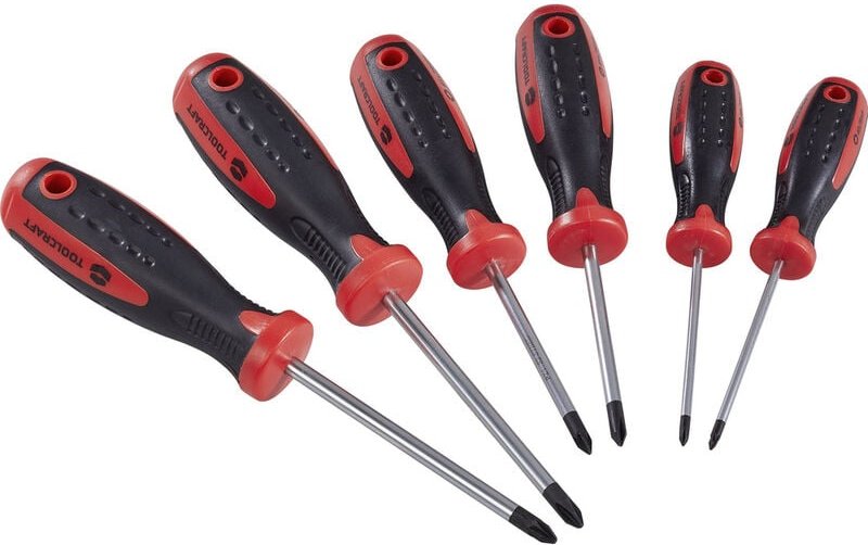 Werkstatt Kreuzschlitz-Schraubendreher 6teilig - Toolcraft
