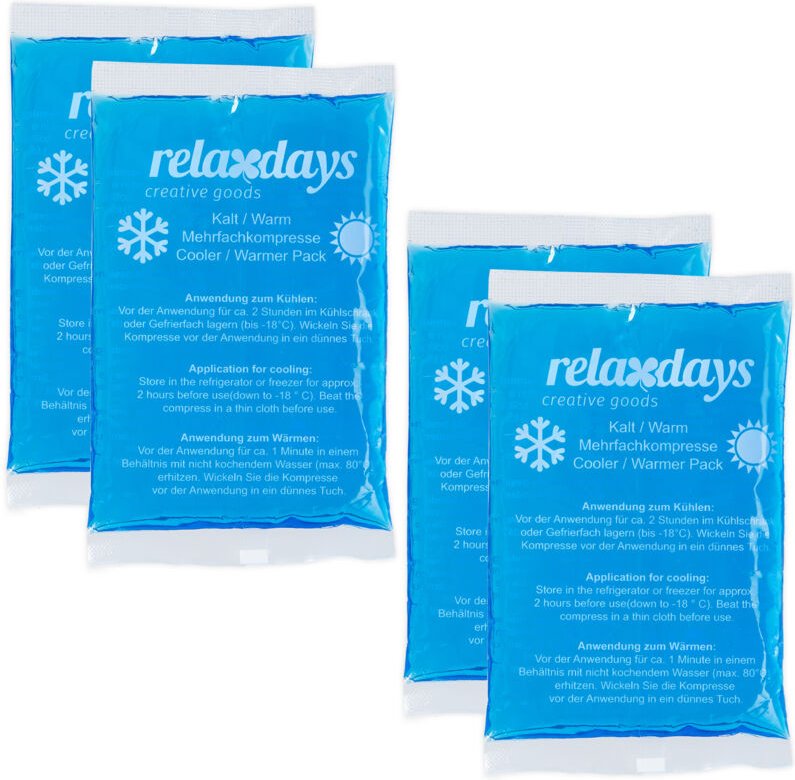 8 x Kühlpads, Kalt-Warm-Kompressen, 9 x 15 cm, Erste Hilfe, wiederverwendbare Gelkühlkompressen, blau, im Set