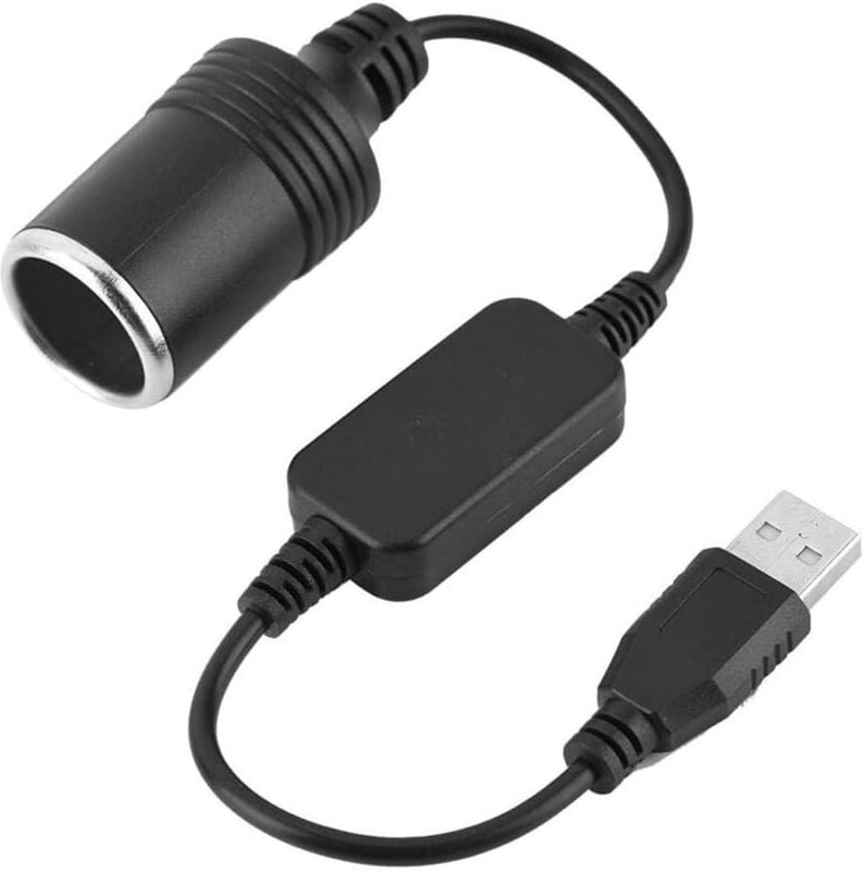 Zigarettenanzünder-Adapter-Konverter, USB-Anschluss auf 12-V-Zigarettenanzünder-Buchsen-Konverter-Adapterkabel