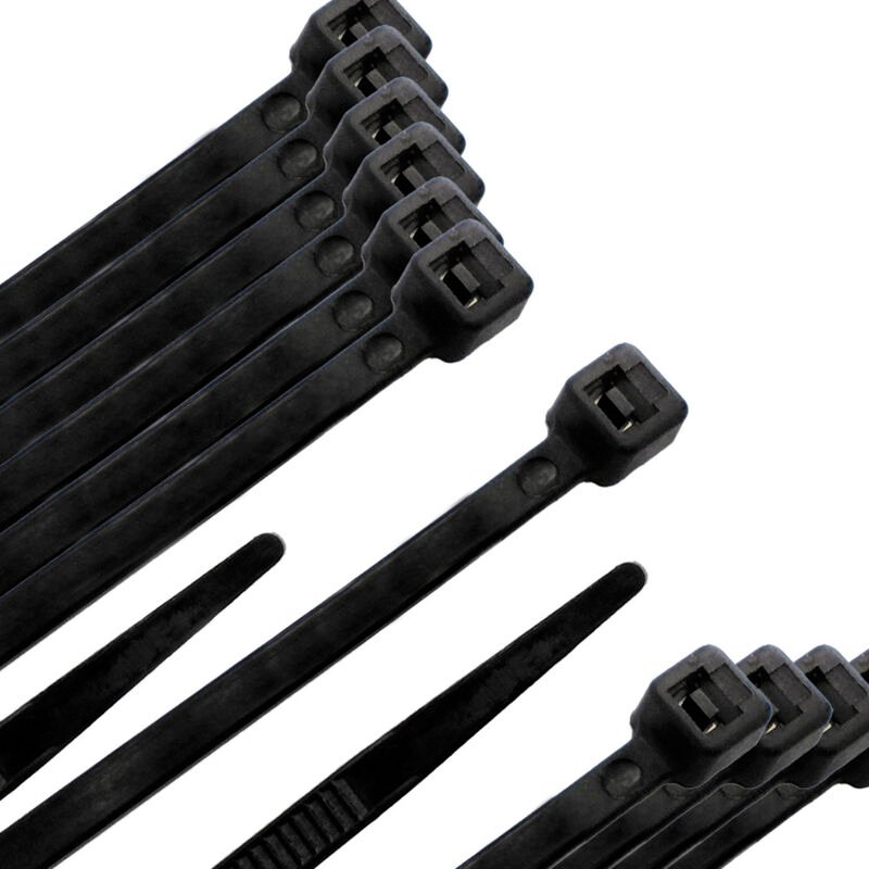 Brida Nylon 100%. Color Negro 7,5 x 360 mm. Bolsa 100 unidades. Abrazadera Plastico, Organizador Cables, Alta Resistenci...