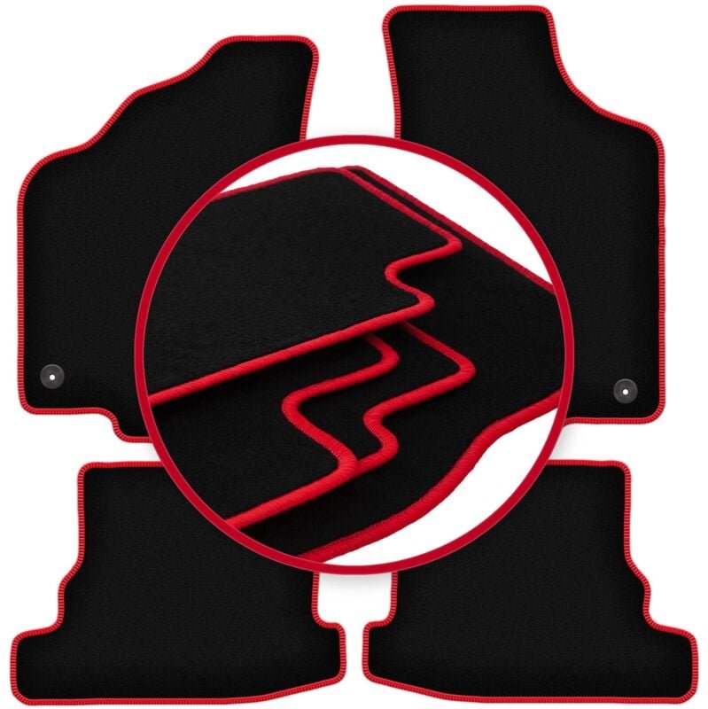 CARLUX-RED Autofußmatten für: Volkswagen Polo III 6N Fließheck, Limousine, Klassiker (1994-1999)