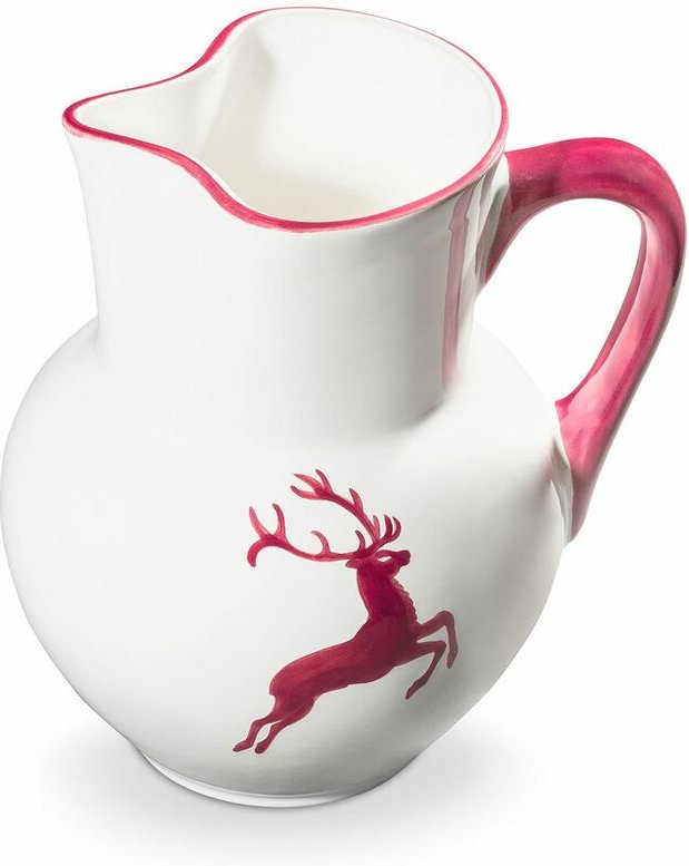 Thumbnail - Gmundner Keramik - Bordeauxr. Hirsch, Krug Wiener Form 1,5 Liter