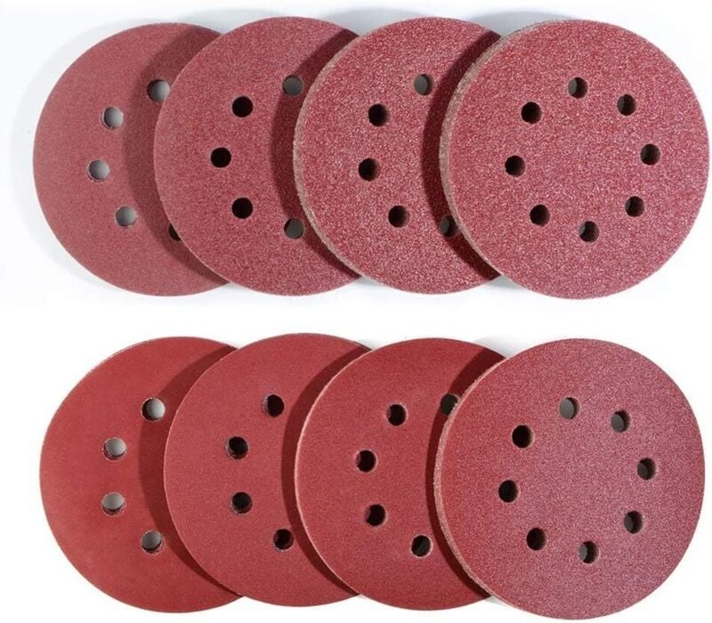 80 Stück exzenterschleifer schleifpapier 125mm klett, 8 Loch schleifscheiben 125mm Rund klett für Exzenterschleifer 10x ...