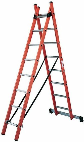 Echelle Direct - Elektrikerleiter 2x8 Sprossen - Erreichbare Höhe 3.85m - 4342109