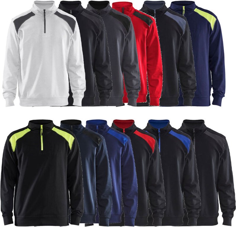 Blaklader - 3353 zweifarbiges Arbeits-Sweatshirt - l - Schwarz / Dunkelgrau