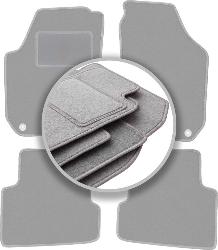 Autoteppiche aschgrau für: Skoda Fabia II Schrägheck, Kombi (2007-2014)