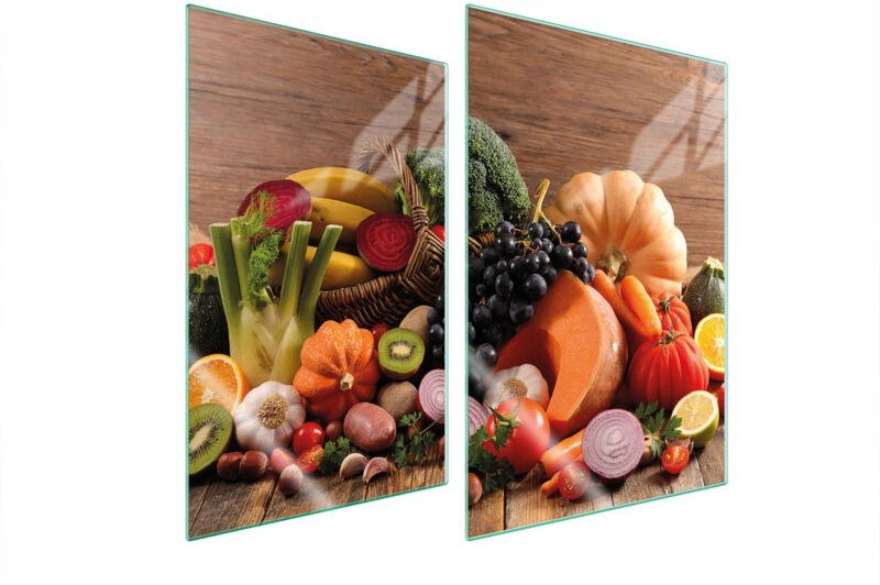 GLAS-SCHUTZPLATTE FÜR KÜCHE 2x35x52 LEBENSMITTEL