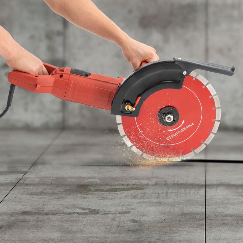 Elektrische Betonsäge Kappsäge Gehrungssäge Kreissäge Trennsäge mit 2 Sägeblättern