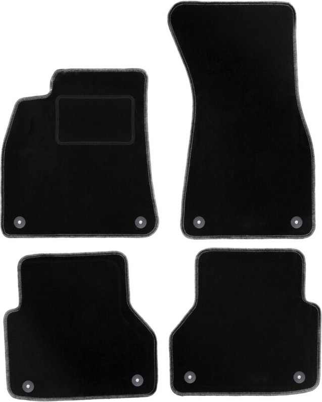 Schwarze Veloursmatten für: Audi A6 C8 Avant, Kombi, Limousine (2018-)