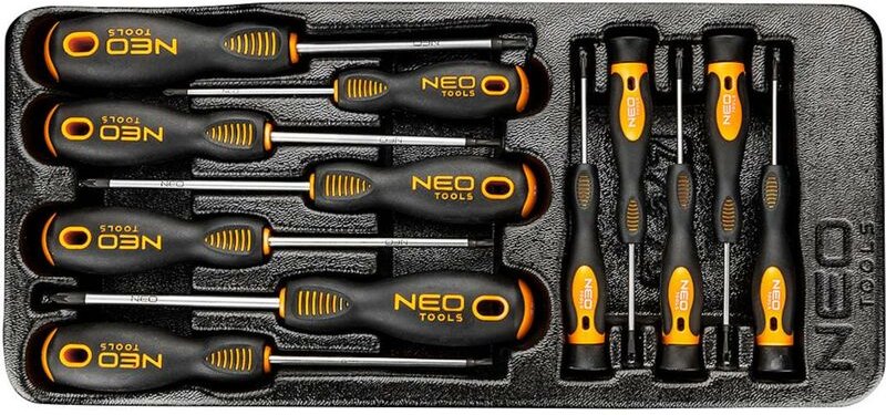 12 tlg. Schraubendreher-Set, S2 Stahl, 25 Jahre Herstellergarantie