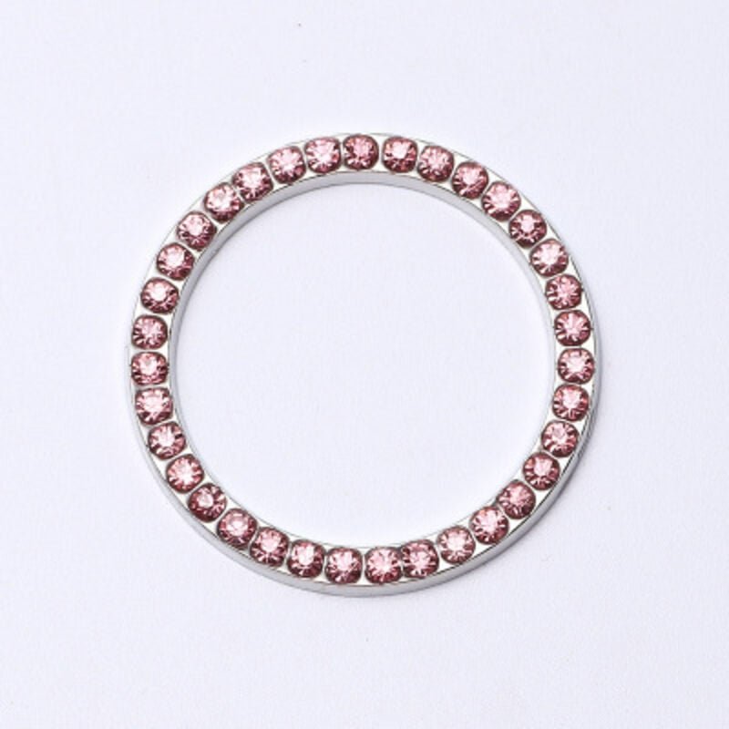 Ahlsen - Stück Bling Auto Dekor Kristall Bling Auto Ring Aufkleber Emblem, Kristall Bling Metall Ring Aufkleber