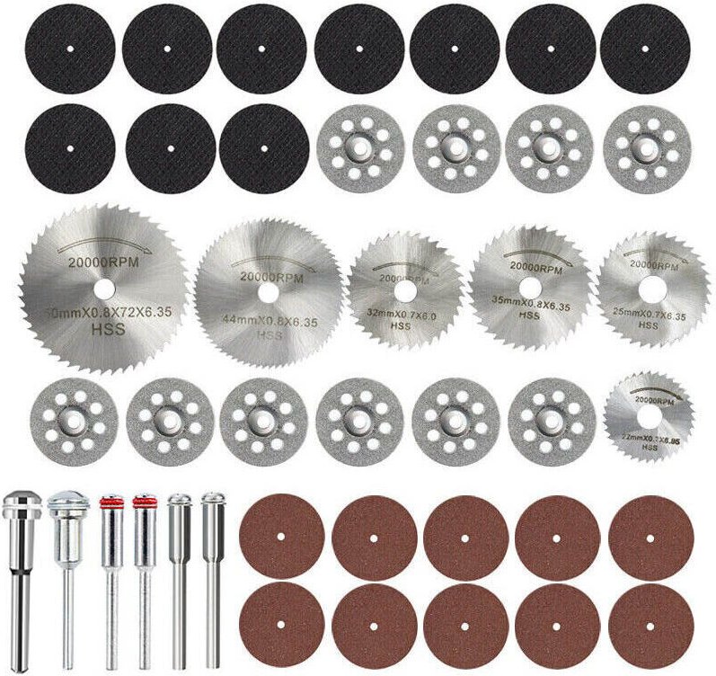Thumbnail - Ymyny - 42-teiliges Set Drehwerkzeug-Trennscheibe Diamant-Trennscheibe für Holz und Metall Kreissägeblatt Harz-Trennsche...
