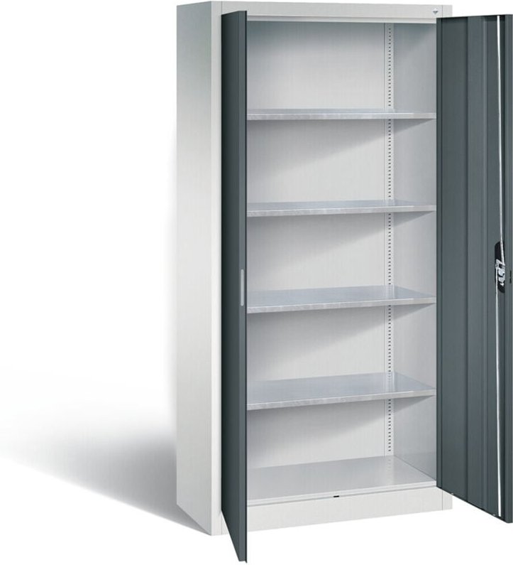 C+P Werkzeugschrank Acurado, H1950xB930xT400mm, Front Anthrazitgrau, Korpus Lichtgrau (8920-00)