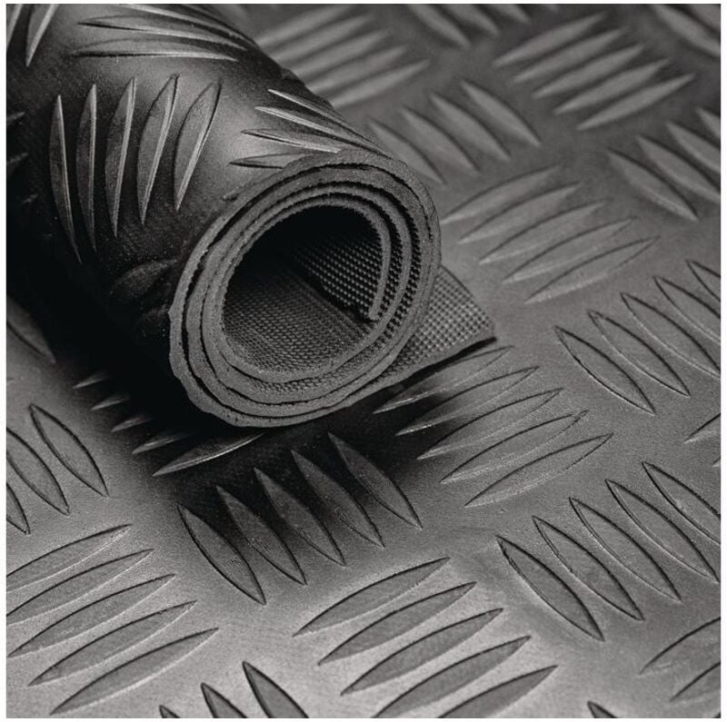 Gummihammerschlagmatte Breite 1,4 m Länge 10 m Dicke 3 mm schwarz NR/SBR ohne Gewebeeinlage