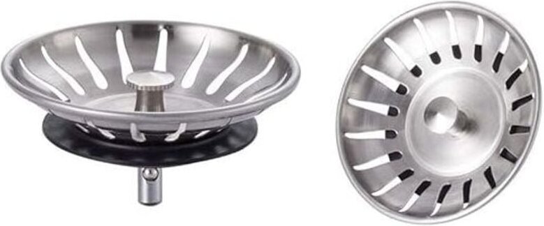 Thumbnail - 2er-Pack Edelstahl-Spülbeckenstöpsel – Universal-Küchenspülensieb (78 mm), Spülbeckenabfluss mit 18 Schlitzen, verstopfu...