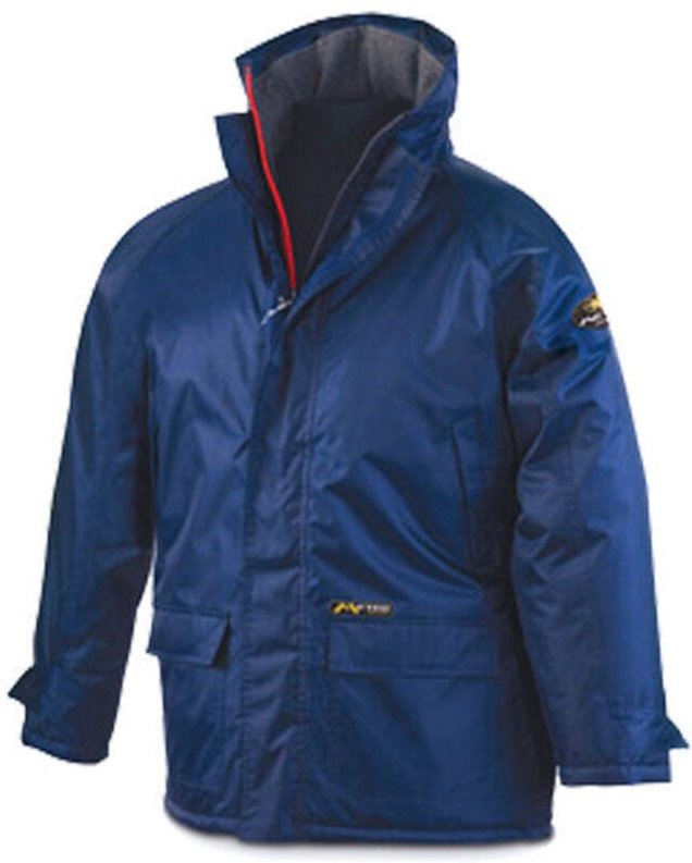 Thumbnail - Blauer nautischer Parka xl 288PPA mit Fleecefutter
