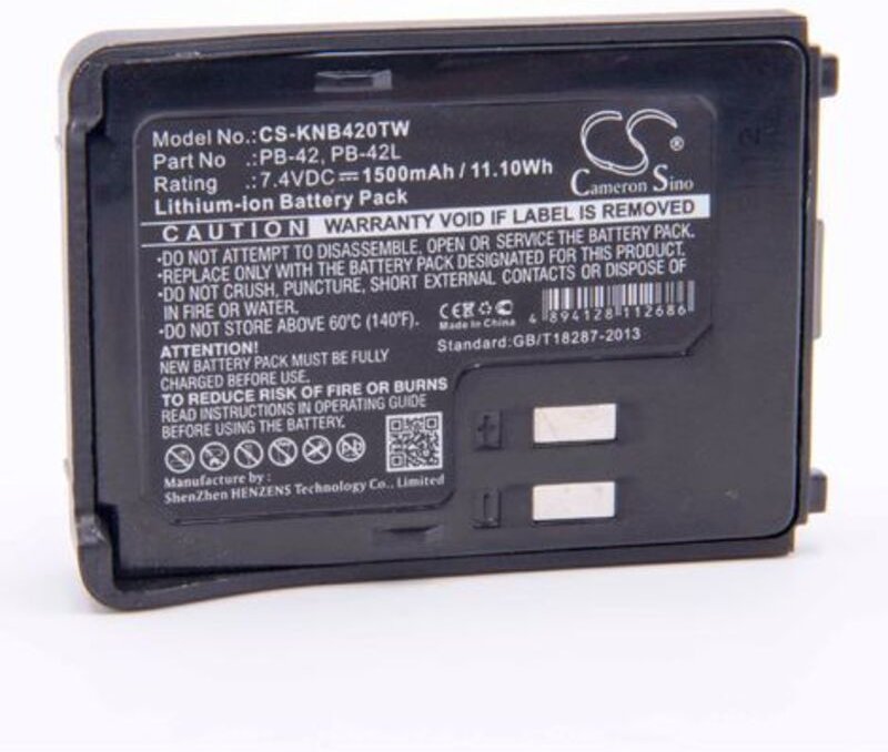 Vhbw - Akku Ersatz für Kenwood PB-42, PB-42L, PB-42Li für Funkgerät, Walkie Talkie (1500mAh, 7,4V, Li-Ion)