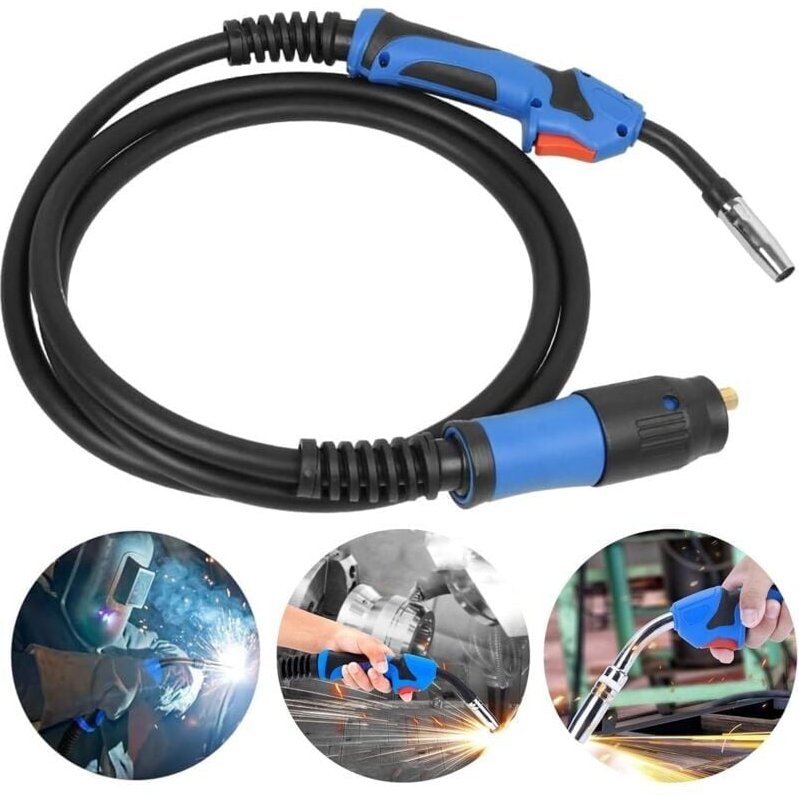 3,8 Meter mig mag 15AK Drahtschweißbrenner mit SCART-Anschluss für halbautomatische luftgekühlte Gasschweißmaschine (MB1...