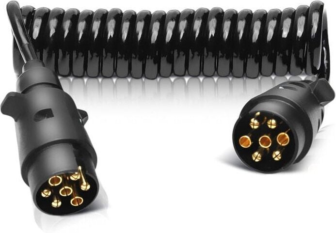 2M Anhänger Verlängerung Kabel Verdrahtung Caravan Buchse Spiral Verlängerung Kabel für Fahrzeuge,