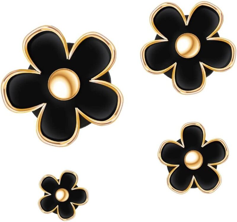 Ersandy - Gänseblümchen-Entlüftungsklammern, 4 Stück, Klimaanlagen-Auslass-Clip, Diffusor-Entlüftungsclip, Auto-Lufterfr...