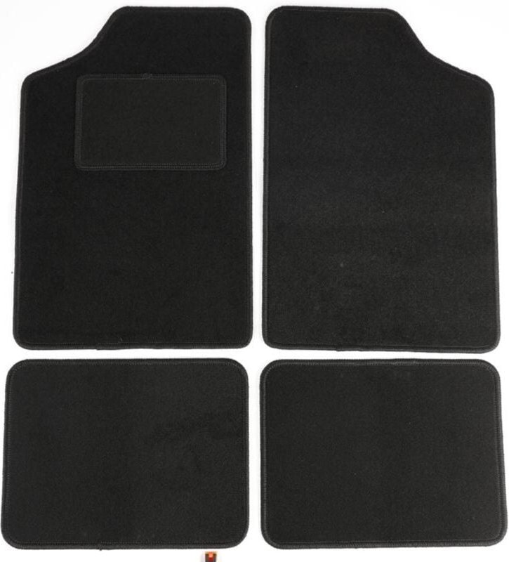 Buri - Auto-Teppichset schwarz grau pkw 43 x 67 / 33cm 4 Fußmatten Vorne + Hinten