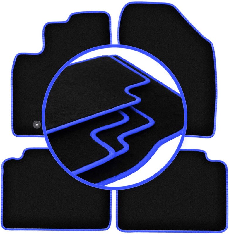CARLUX-BLUE Autofußmatten für: Toyota Avensis III T27 Kombi, Limousine, Liftback (2009-2013)