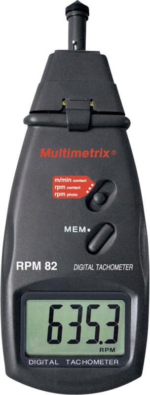 Multimetrix - P06236902 Drehzahlmesser mechanisch, optisch 0.5 - 19999 U/min 2.5 - 99999 U/min