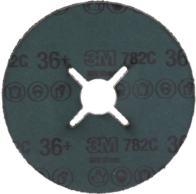 Fiberscheibe (cer) 782C, 125 mm Durchmesser, Körnung: 60 - 3M