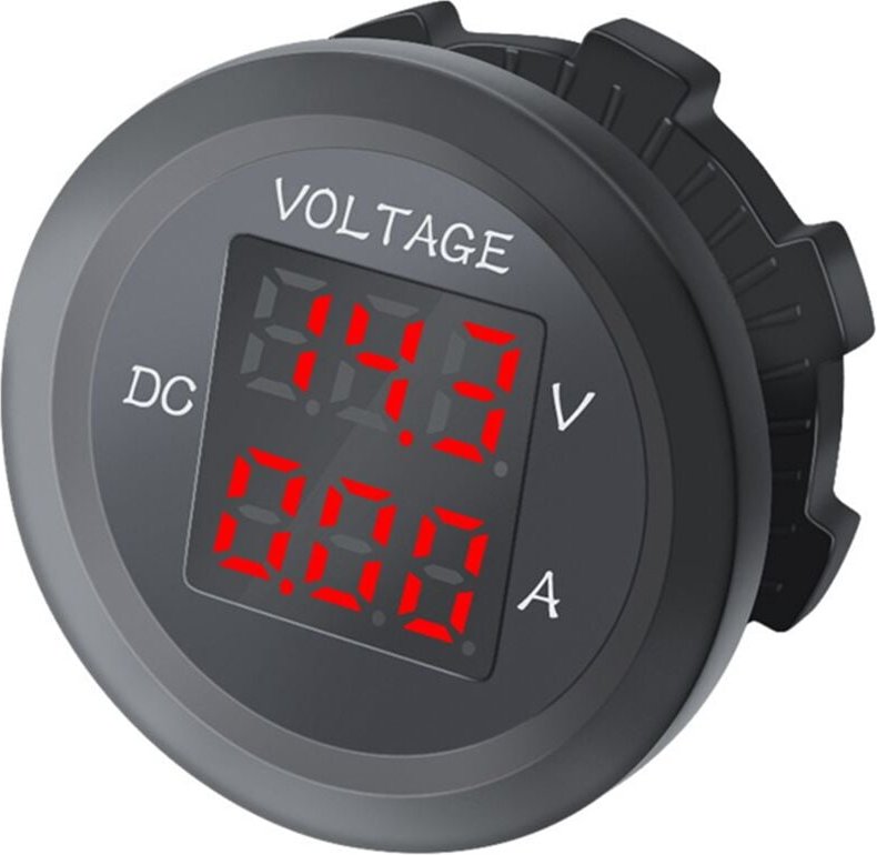 Auto led Digital Voltmeter dc 12V/24V Dual Amperemeter Spannung Gauge für Boot Universal Wasserdicht Rot