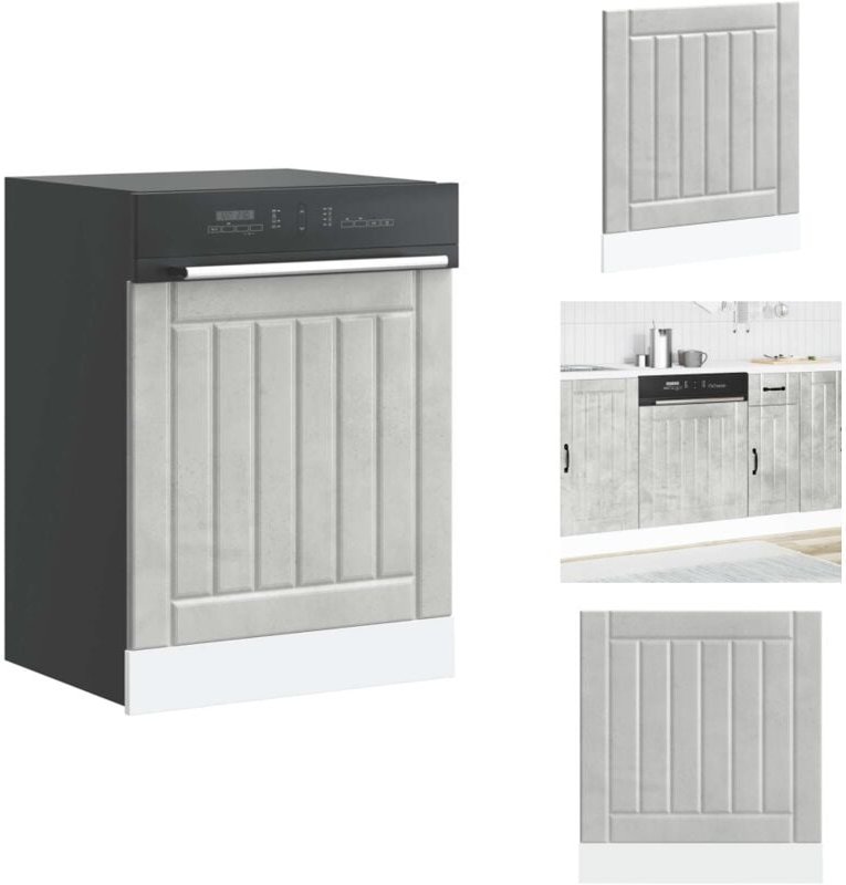 Geschirrspülerblende Lucca Betongrau Holzwerkstoff - Geschirrspülerblende - Geschirrspülerblenden - Geschirrspüler Front...