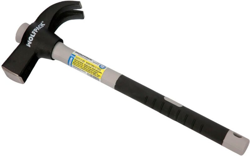 Martillo Uña Mango Fibra Vidrio 600 Gramos 33 cm.
