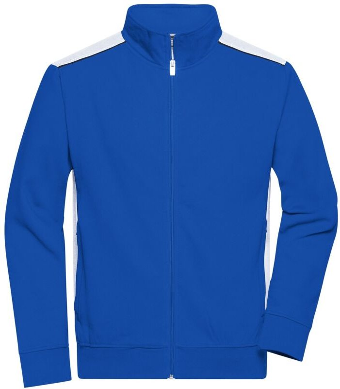 Thumbnail - James & Nicholson Sweat-Jacke Herren JN870 Gr. 2XL royal/white