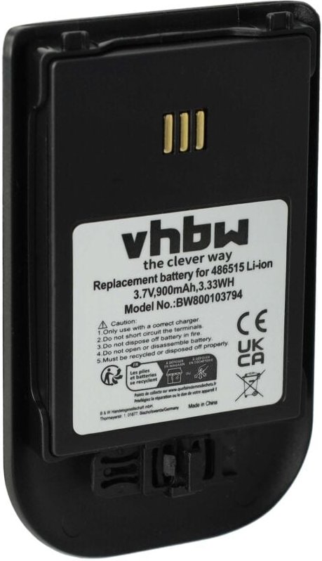 Vhbw - Akku kompatibel mit Innovaphone IP62, IP63 schnurlos Festnetz Telefon (900mAh, 3,7V, Li-Ion)