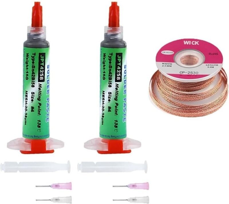 Bluedeer - Lötkern und Flussmittelpaste für die Elektronikreparatur, 2No-Clean-Flussmittel (20 g), Entlötset