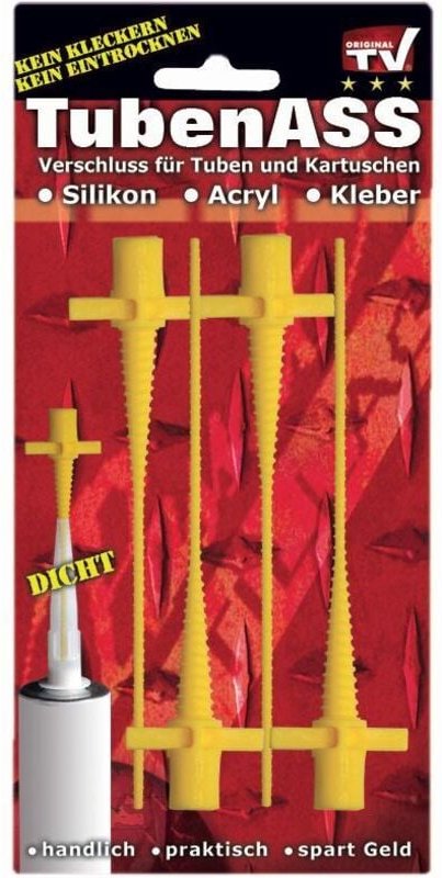 Broszio Tubenverschluss-Set Ass 4 St. für Tuben u. Kartuschen Verschlussstopfen