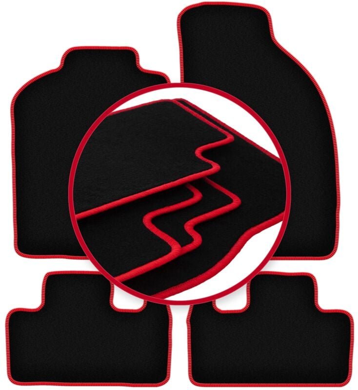 CARLUX-RED Autofußmatten für: Fiat Coupe Coupé (1993-2000)