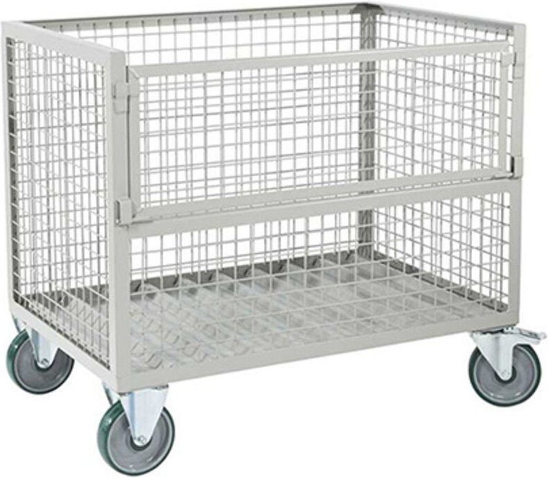 Halbtür-Gitterbox mit Rädern - Max. Belastung 1000kg - MANU10WA