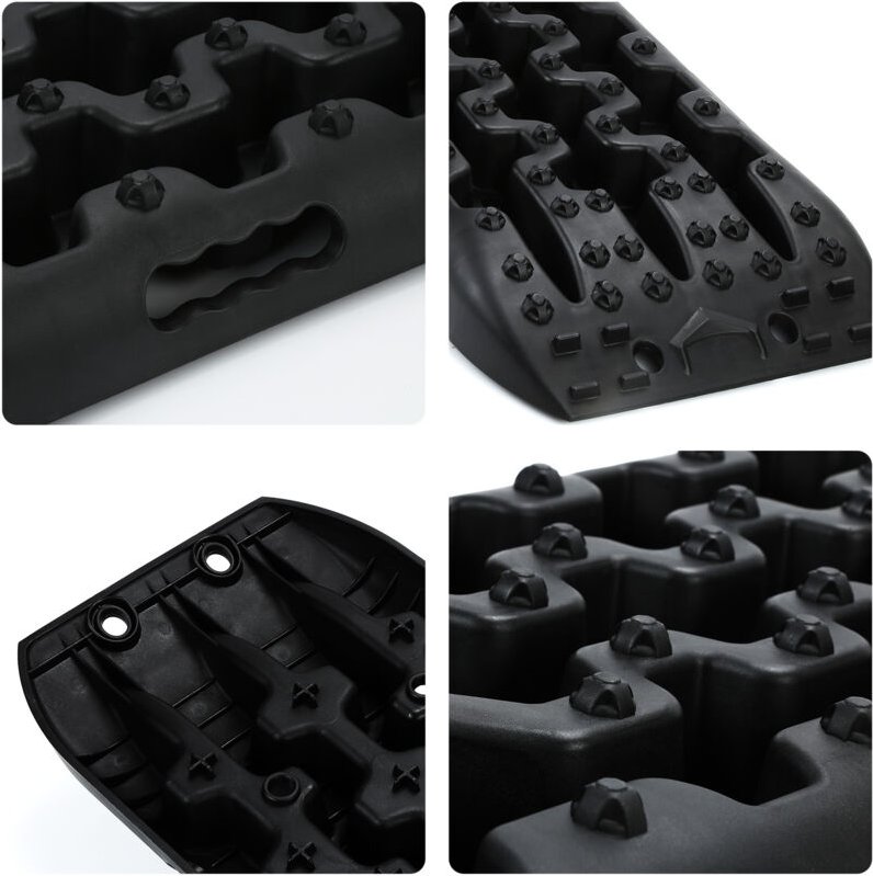 Swanew - 2x Sandbleche Traktionsmatte Anfahrhilfe mit Aufbewahrungstasche Traktionsband