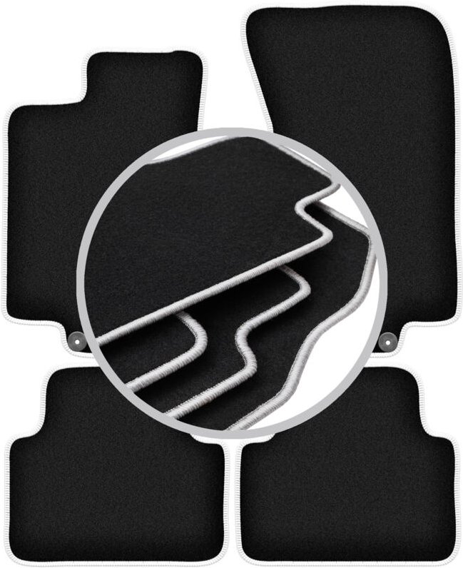 CARLUX-SILVER Autofußmatten für: Jaguar XJ VII Limousine (2002-2009)